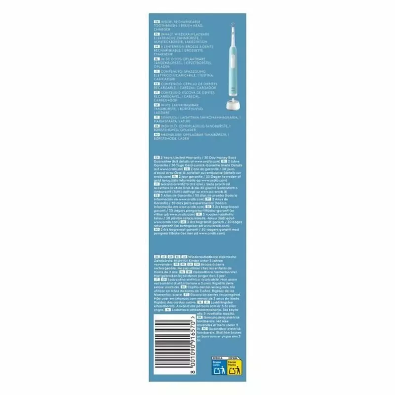 Oral-B Pro Series 1 cepillo de dientes eléctrico azul caribe