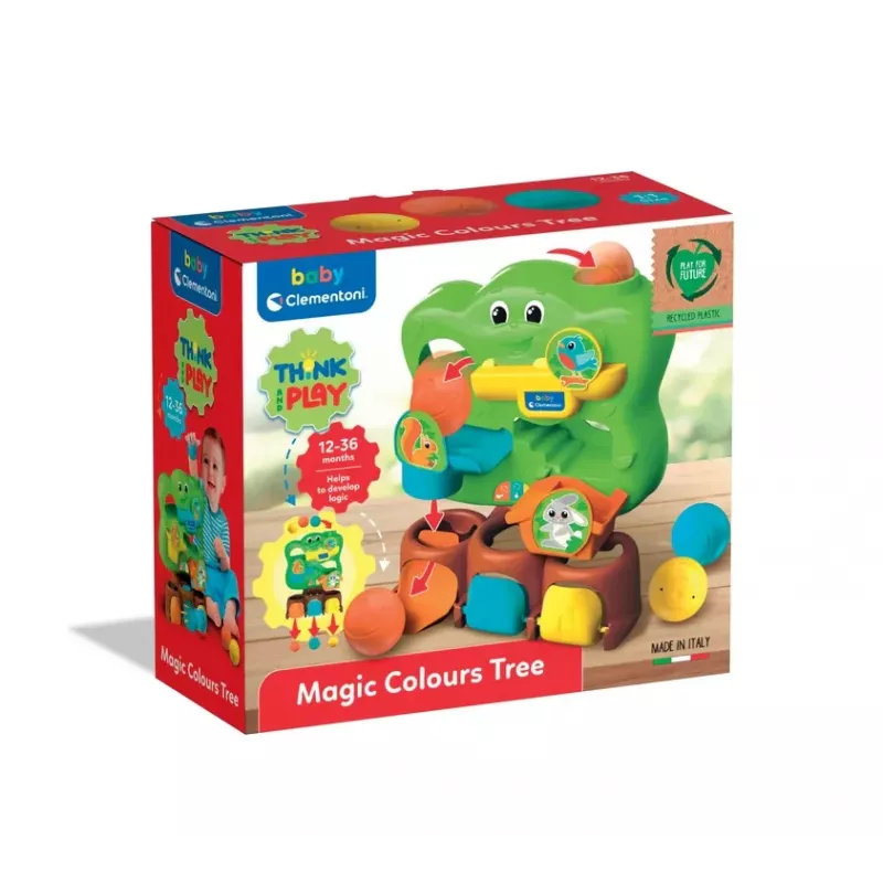 Juguete Lógico Baby de Clementoni – Árbol Mágico de Colores con Bolas 17580