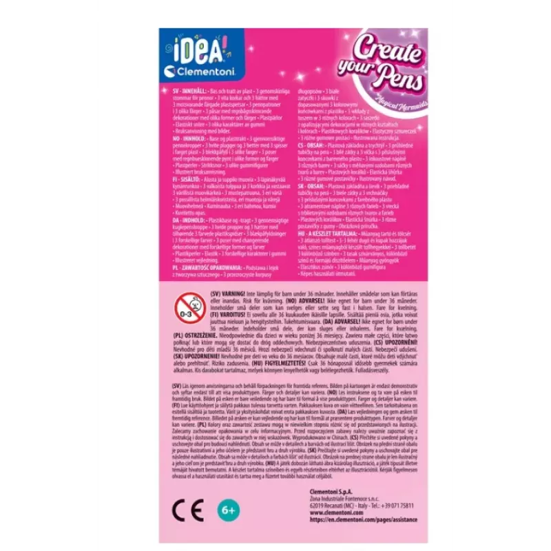 Clementoni Idea Art Mini Factory Creadores de Bolígrafos Sirena 18159