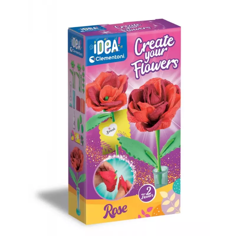 Clementoni Idea Art Set Creativo Mini Flower Factory – Rosa 18168