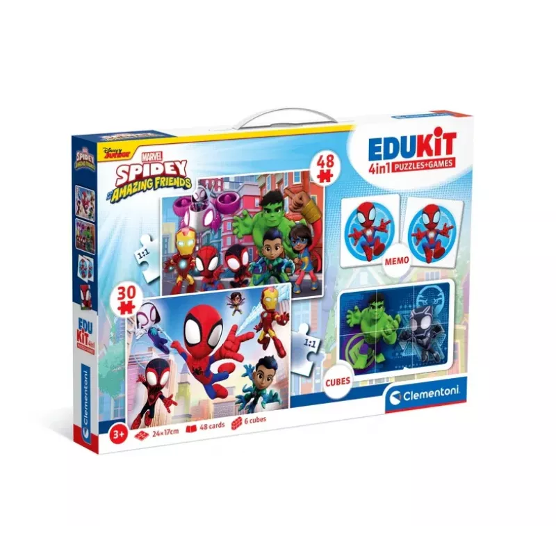 Clementoni Marvel Spidey set educativo puzzle, memo y bloques 18295