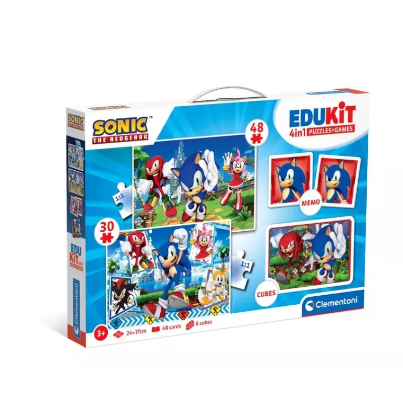 Set educativo Clementoni puzzle, memo y bloques de construcción Sonic 28389