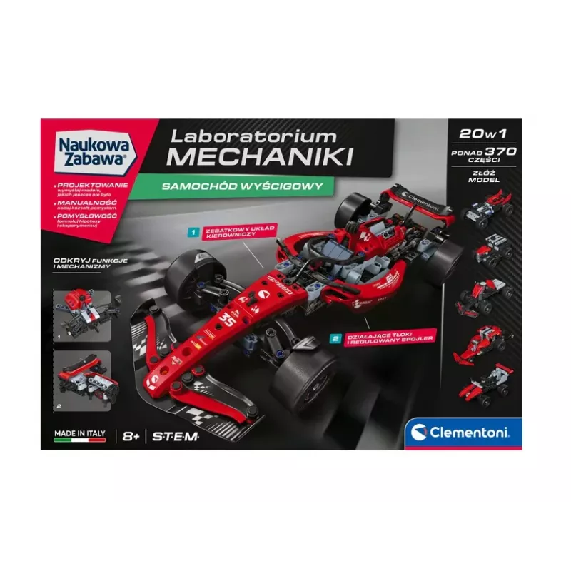 Science & Play – Laboratorio de Mecánica Coche de Carreras Versión Polaca Clementoni 50403