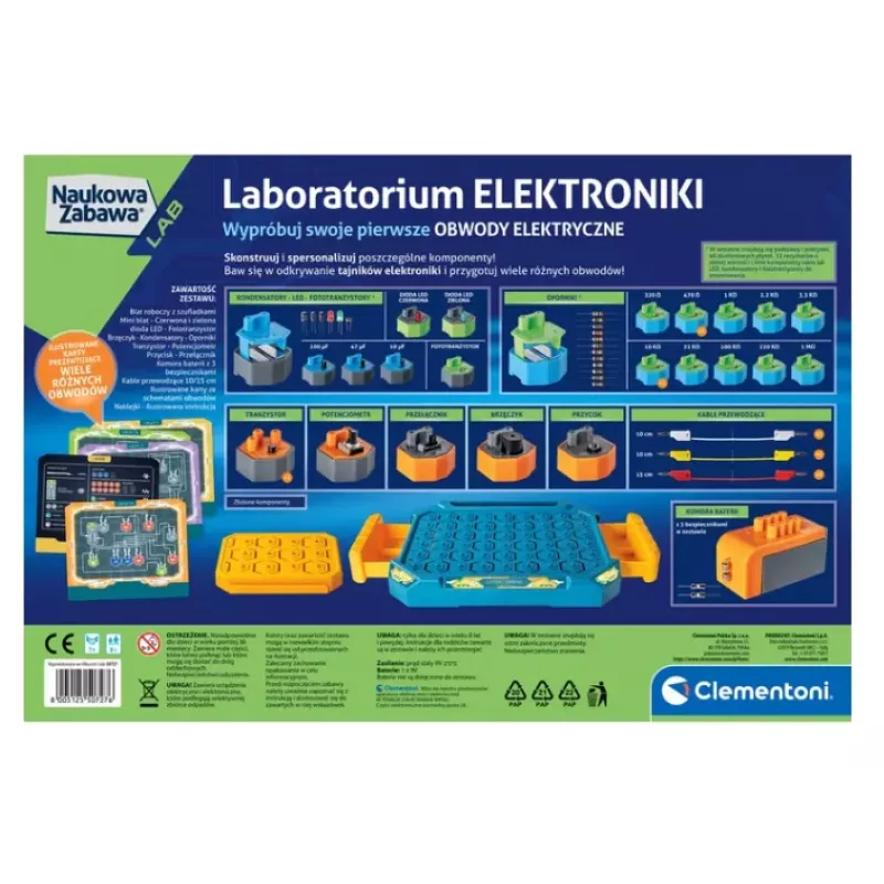 Clementoni Science Fun Laboratorio de Electrónica Idioma Polaco 21284