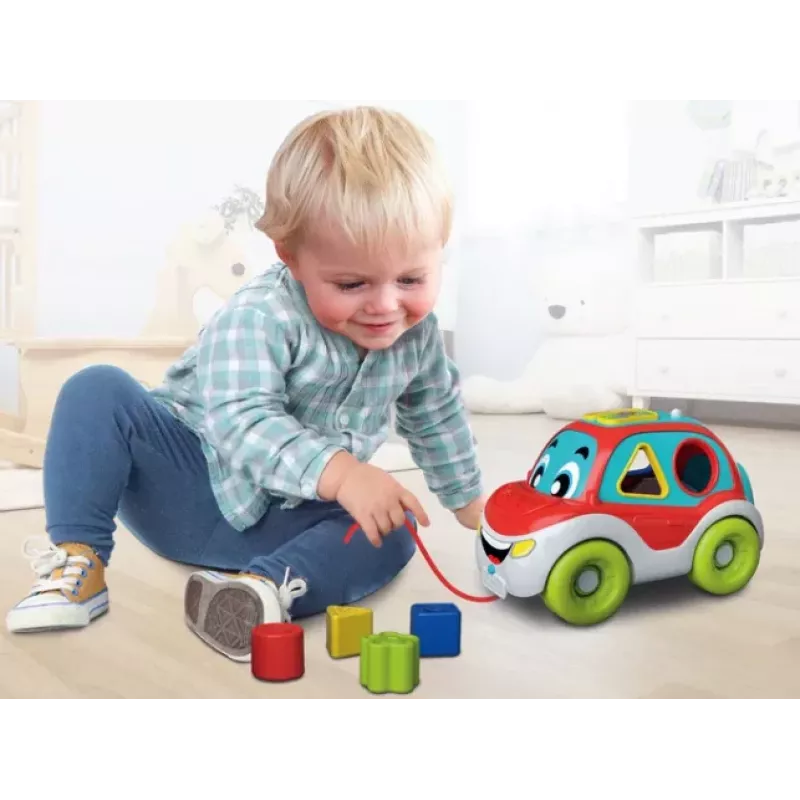 Clementoni Coche Interactivo Clasificador de Formas y Colores (Polaco e Inglés) 50808