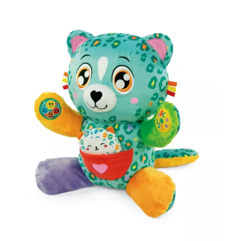 Peluche Interactivo Sweet Leopards Mamá Cariñosa Chita Idioma Polaco Clementoni 50935