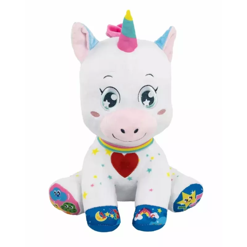 Clementoni Sweet Peluche Interactivo Unicornio Luces y Canta Idioma Polaco 50937