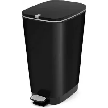 KETER Cubo de basura con pedal 60L negro