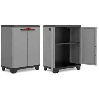 KETER Armario de herramientas con baldas STILO 68x39x90cm gris/negro