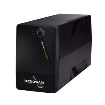 TECNOWARE SAI ERA PLUS 600 SCHUKO Line-Interactive 600VA/360W, batería 12V 7Ah, 2 tomas Schuko, USB, negro