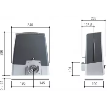 CAME BKX08AGF Motor para puerta corredera sin escobillas 800 kg