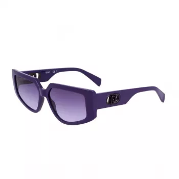 LIU JO Gafas de sol de mujer LJ801S-510 - Montura negra, lentes gris degradado, 55/15/140 mm
