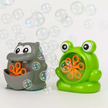 Koala Games G2495 Máquina de pompas de jabón rana e hipopótamo (color aleatorio)
