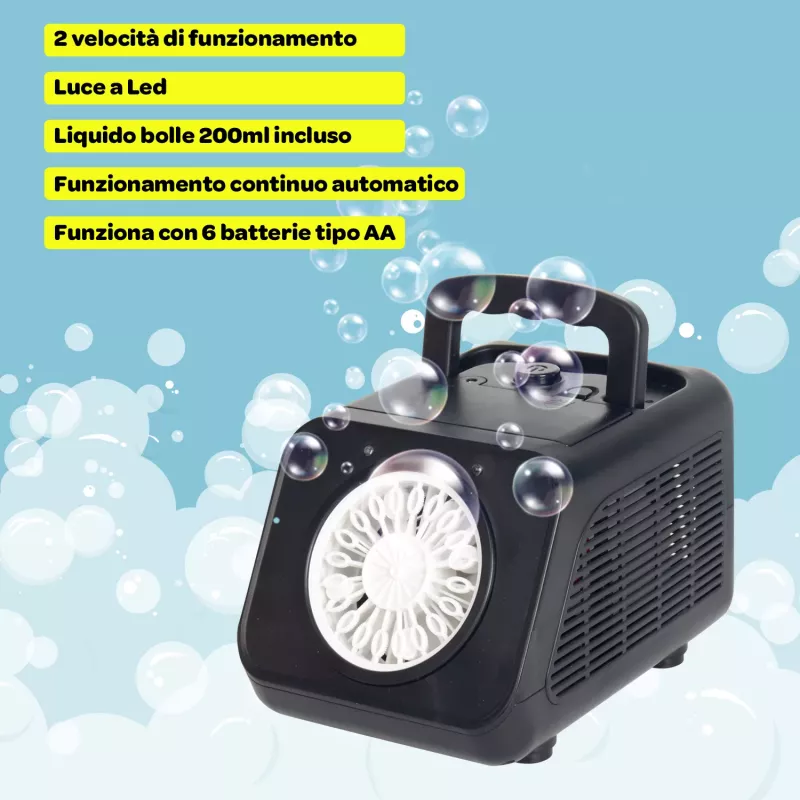 Koala Games G2500 Máquina de pompas de jabón - azul/verde, a pilas, alta potencia de emisión de pompas