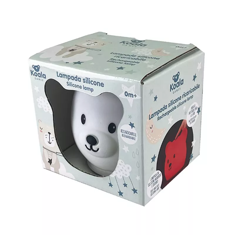 Koala Games G2535 Lámpara de silicona recargable con forma de oso