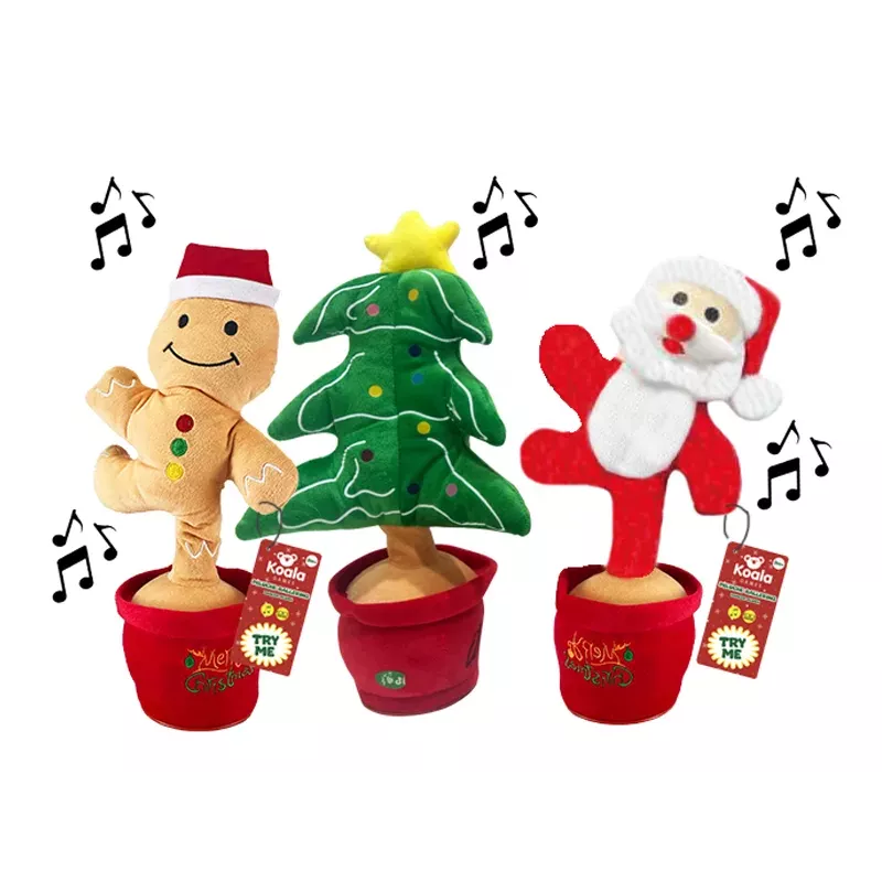 Koala Games G2585 Peluche navideño que baila, canta e ilumina 36 cm