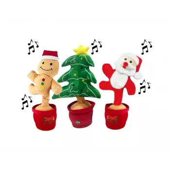 Koala Games G2585 Peluche navideño que baila, canta e ilumina 36 cm