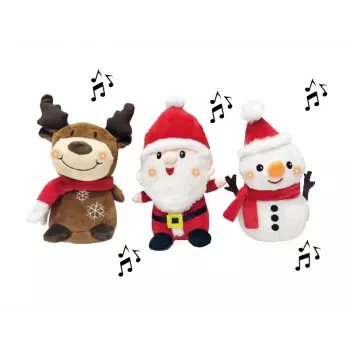 Koala Games G2586 Peluche navideño que baila, canta e ilumina 24 cm