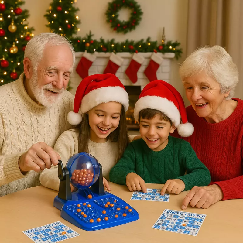 Koala Games G2592 Juego de bingo – 75 bolas, 48 cartones, 150 fichas, jaula metálica, diversión en familia