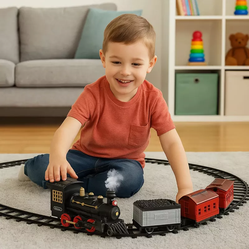 Koala Games G2599 Tren de carga de vapor eléctrico de juguete