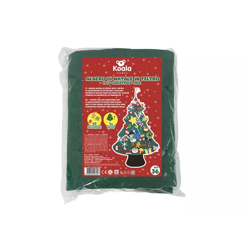 Koala Games G2602 Árbol de Navidad de fieltro