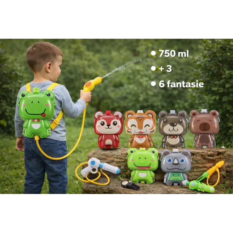 Koala Games G2658 Pistola de agua de mochila (diseño aleatorio)