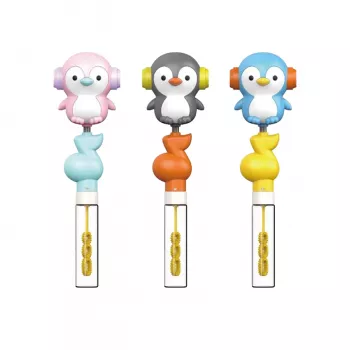 Koala Games G2661 Máquina de pompas de jabón con forma de pingüino con tapa musical (color aleatorio)