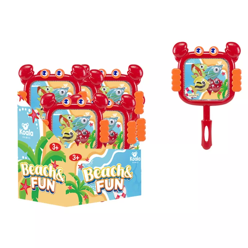 Koala Games G2663 Red con forma de cangrejo - rojo/naranja, plástico duradero y tejido de poliéster, certificado CE, para juegos de agua, playa, piscina, baño, a partir de 3 años