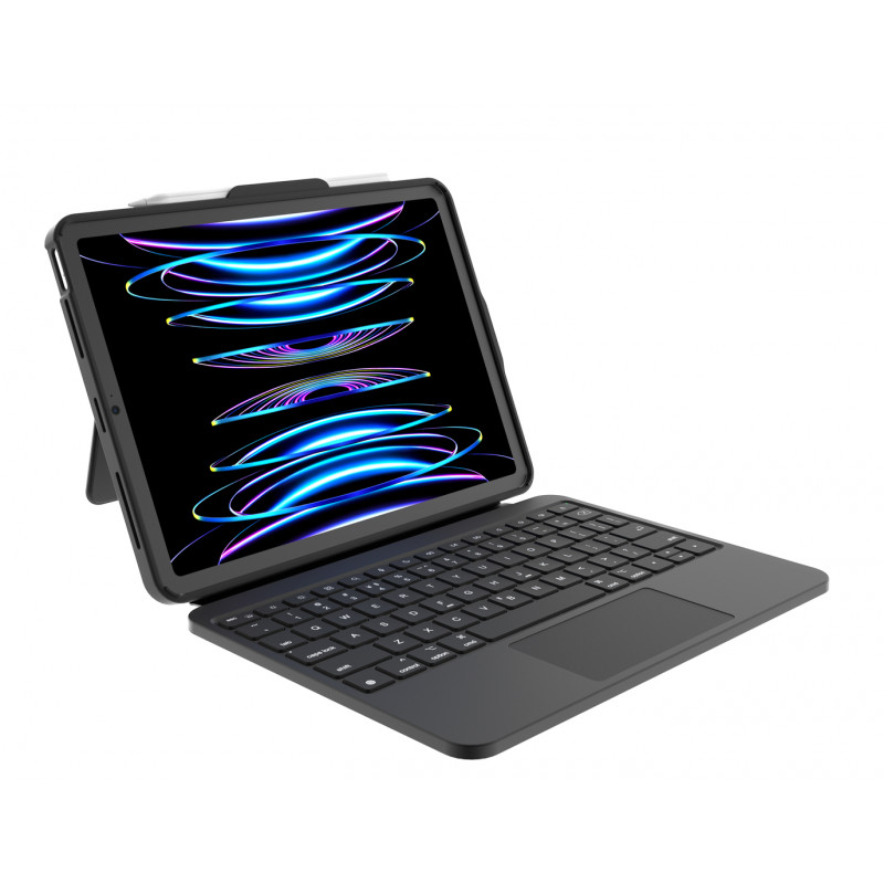 DEQSTER Prime funda con teclado para iPad 10.ª generación (2022) UK QWERTY negro