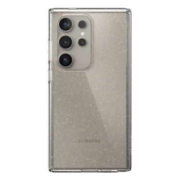 Speck Presidio Lux Glitter Funda para Samsung Galaxy S24 Ultra (Clear / Gold Glitter)