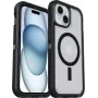 OtterBox Defender Series XT Tapa trasera transparente con imanes compatible con MagSafe para Apple iPhone 13 14 15 16e - Dark Side (transparente/negro) 77-98196
