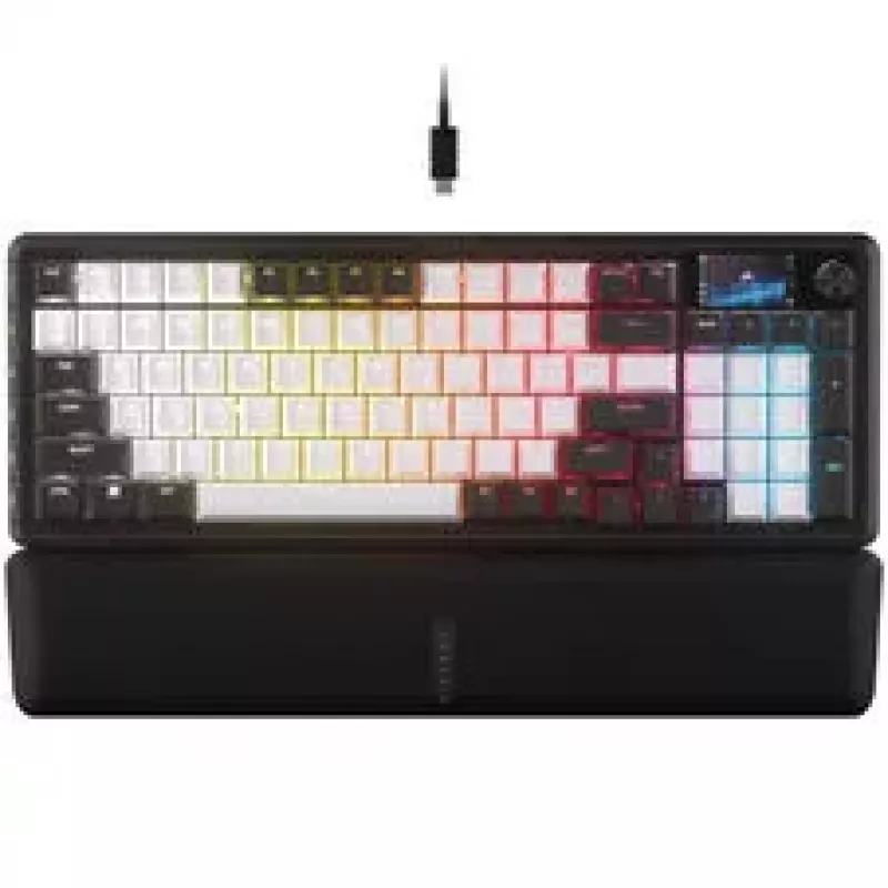 Corsair VANGUARD 96 teclado gaming, mecánico, RGB, 8000 Hz - switches MLX Plasma, ISO (DE), negro/blanco