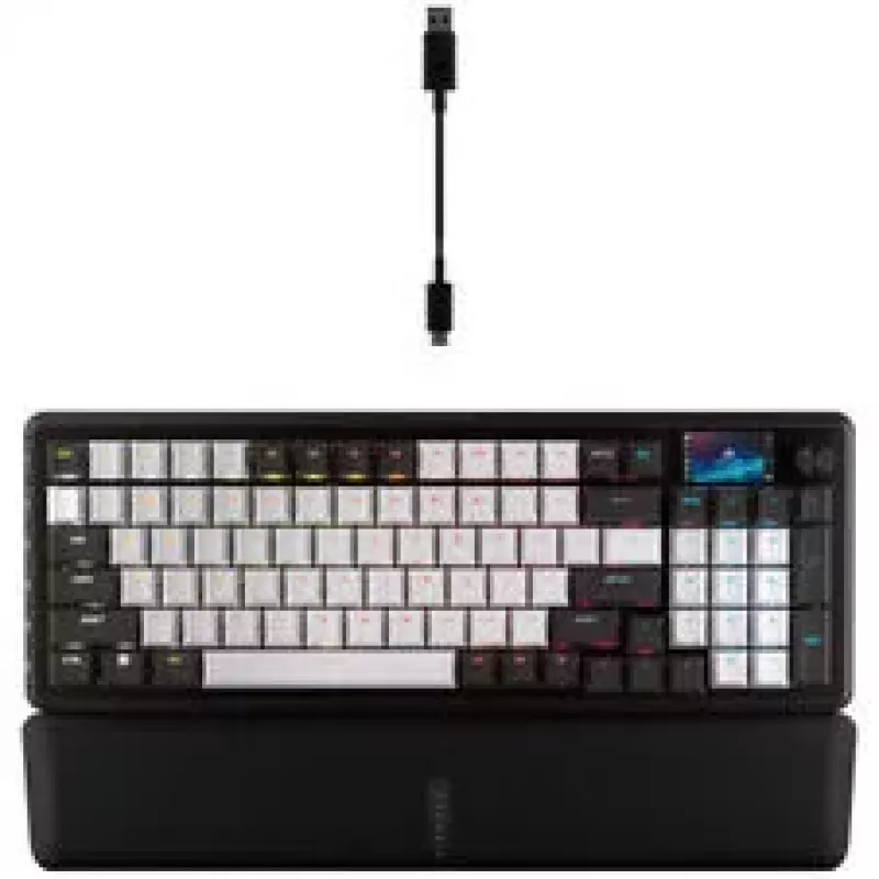 Corsair VANGUARD 96 teclado gaming, mecánico, RGB, 8000 Hz - switches MLX Plasma, ISO (DE), negro/blanco