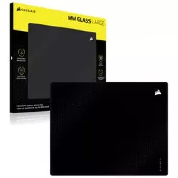 Corsair MM alfombrilla de ratón de cristal, superficie de cristal mate, base antideslizante - negra, 40 cm x 50 cm