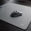CORSAIR MM Alfombrilla de ratón gaming, superficie de tela, bordes antideshilachados - gris, L