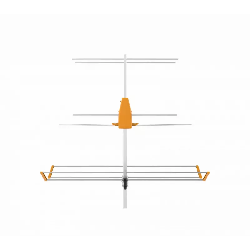 TELEVES Yagi V BIII Antena VHF, 5 elementos, 174-230 MHz, 7,5 dBi, conector F, exterior, negra