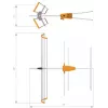 TELEVES Yagi V BIII Antena VHF, 5 elementos, 174-230 MHz, 7,5 dBi, conector F, exterior, negra