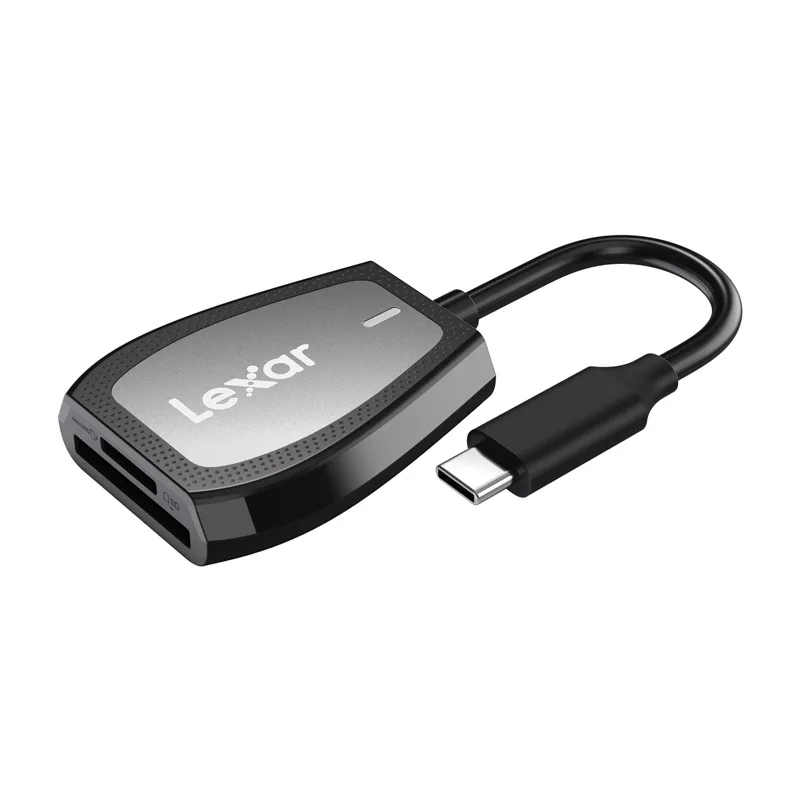 Lexar lector de tarjetas de memoria SD/microSD de doble ranura, USB-C