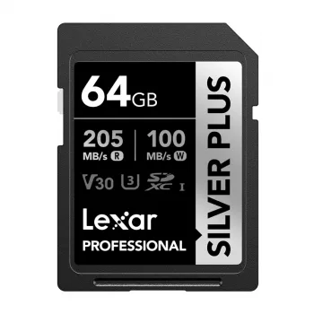 Lexar Professional SILVER PLUS SDXC 64GB Tarjeta de memoria UHS-I U3 V30 A2