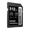 Lexar Professional SILVER PLUS SDXC 512GB Tarjeta de memoria, UHS-I, U3, V30, A2, hasta 200 MB/s lectura, 140 MB/s escritura