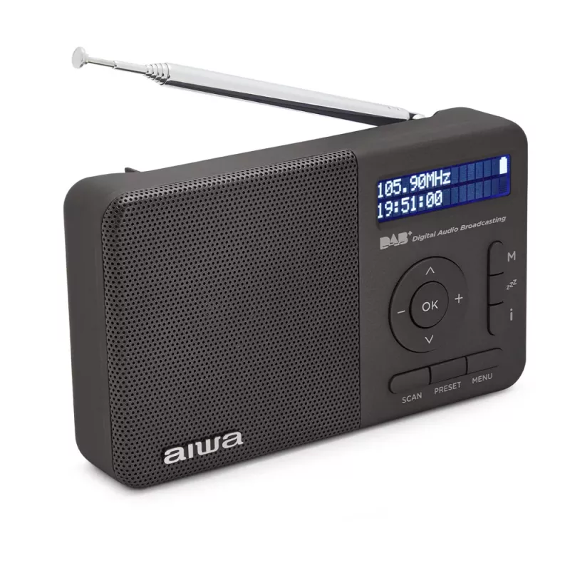 Aiwa RD-40DAB/BK Negro Radio portátil DAB+ y FM con Bluetooth