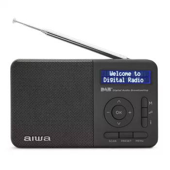Aiwa RD-40DAB/BK Negro Radio portátil DAB+ y FM con Bluetooth