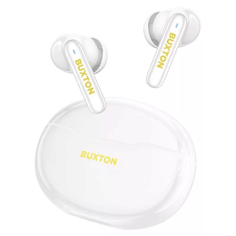 Buxton BTW 7200 Tuya auriculares inalámbricos intraurales con estuche de carga, blancos