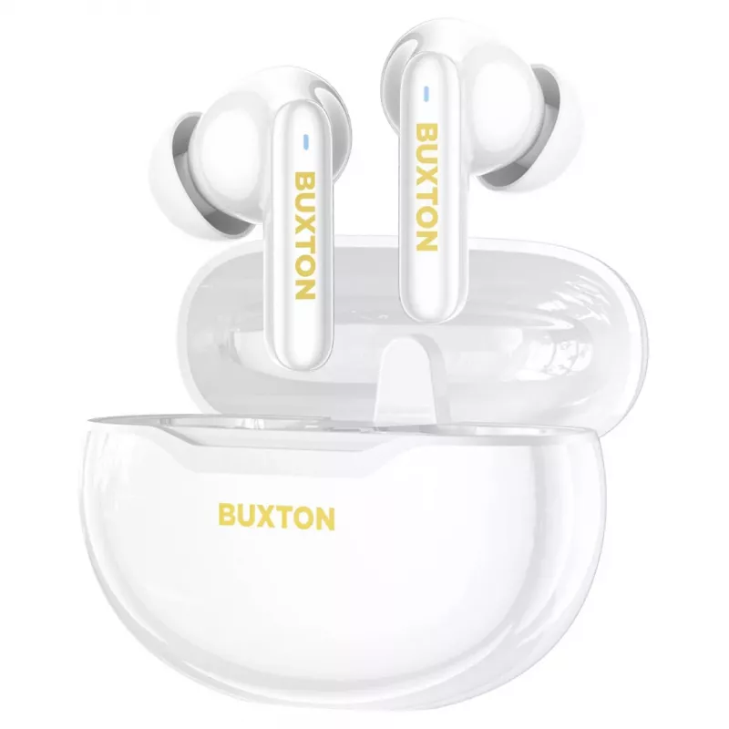 Buxton BTW 7200 Tuya auriculares inalámbricos intraurales con estuche de carga, blancos