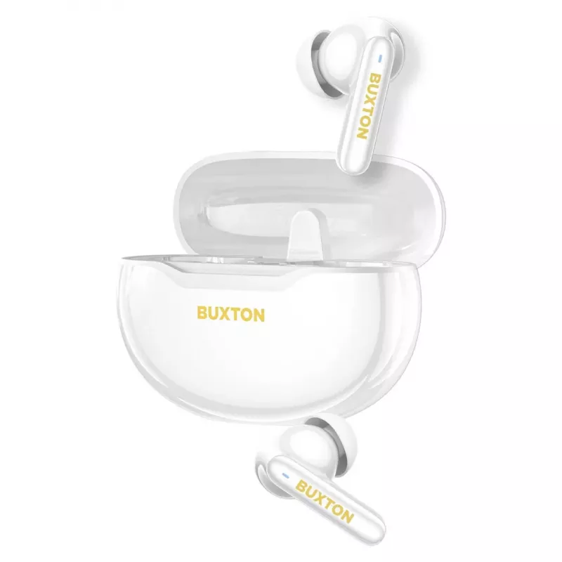 Buxton BTW 7200 Tuya auriculares inalámbricos intraurales con estuche de carga, blancos