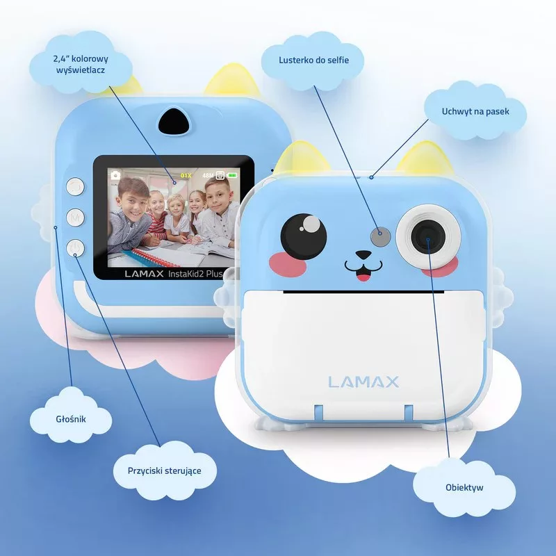 Cámara infantil LAMAX InstaKid2 Plus, azul