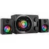 Altavoz Bluetooth portátil Rampage RMS-G8 25W con iluminación RGB, TWS, radio FM, negro