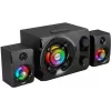 Altavoz Bluetooth portátil Rampage RMS-G8 25W con iluminación RGB, TWS, radio FM, negro