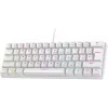 Teclado mecánico gaming Rampage PLOWERK60 Blue Switch White 60% RGB USB-C