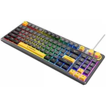 Rampage CYCLONE KNOB teclado gaming membrana 90% con cable, negro